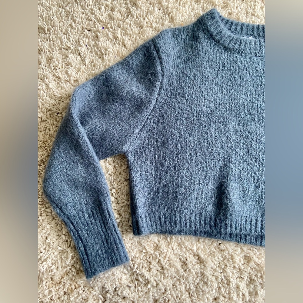 Teal blue flawless knit Zara sweater